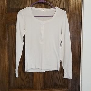NWOT Rag & Bone Long Sleeve Ribbed Button Tee